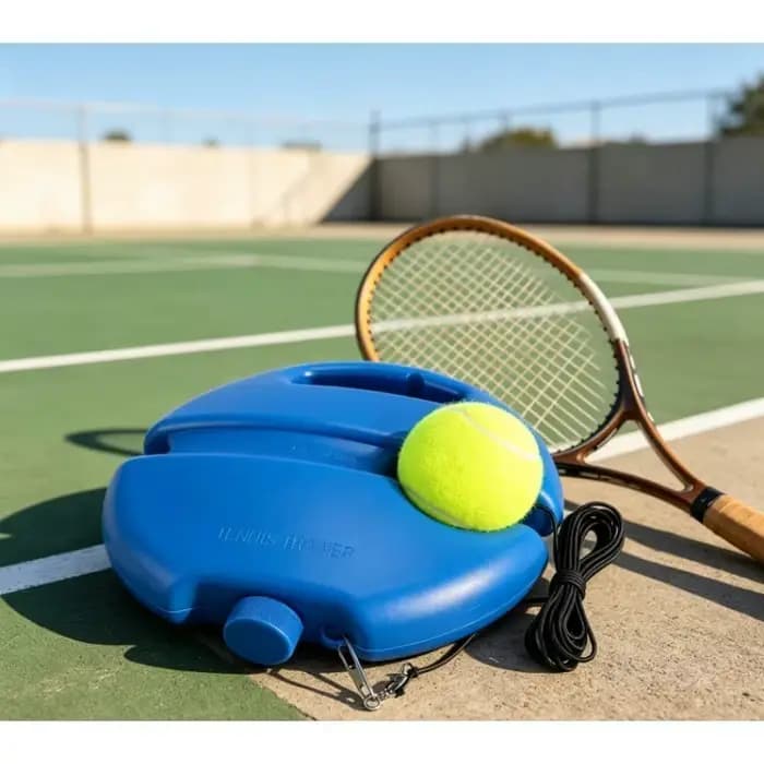 Un ensemble de balles de tennis d'entraînement avec cordon, balles d'entraînement pour l'auto-pratique et outil de remplacement, idéal pour l'entraînement en intérieur et en extérieur