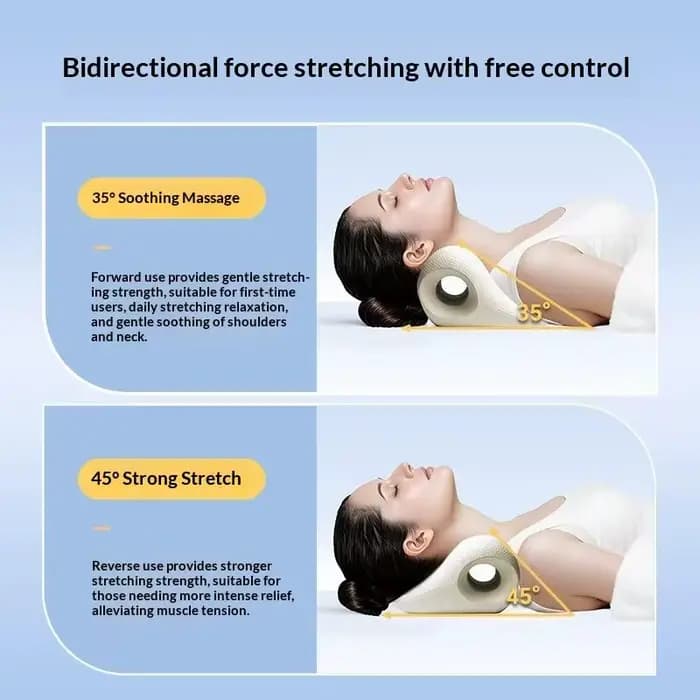 Oreiller de massage cervical en forme de C