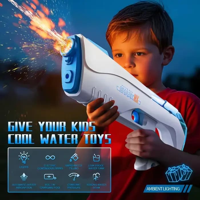 Pistolet à eau électrique à absorption automatique pour adultes, tir simulé, tir continu, lanceurs d'eau, jouet d'été pour enfants