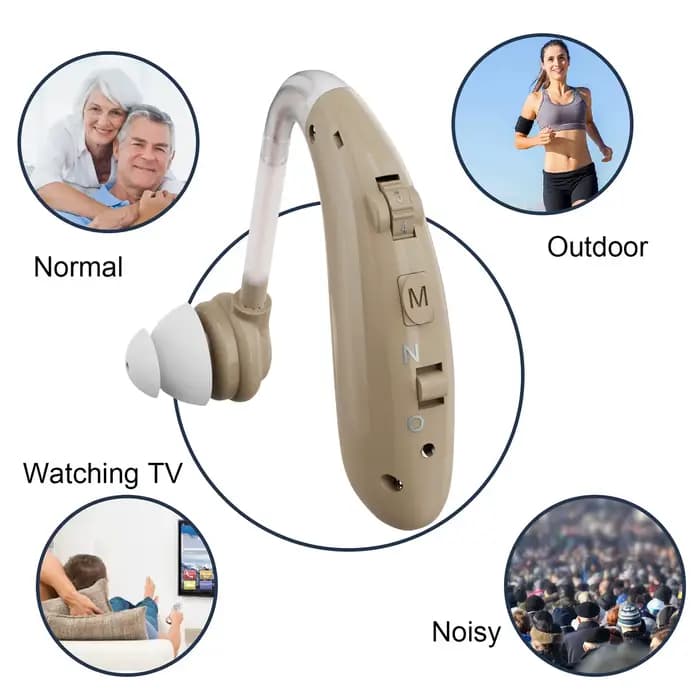 Nouvel appareil auditif rechargeable BTE 2026 pour malentendants, mini amplificateur sonore sans fil, aides auditives invisibles, écouteurs