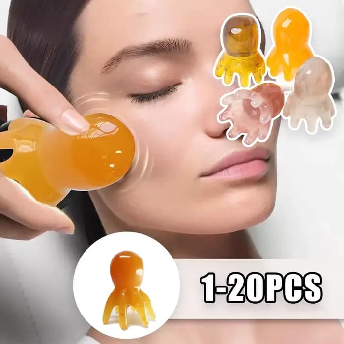 Tête de poulpe ergonomique en résine Gua Sha