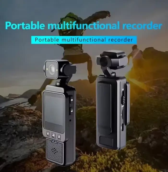 Pour Xiaomi caméra de sport portable avec objectif rotatif à 180 degrés 4K HD sans fil Wifi enregistreur vidéo caméra de lumière de remplissage intégrée