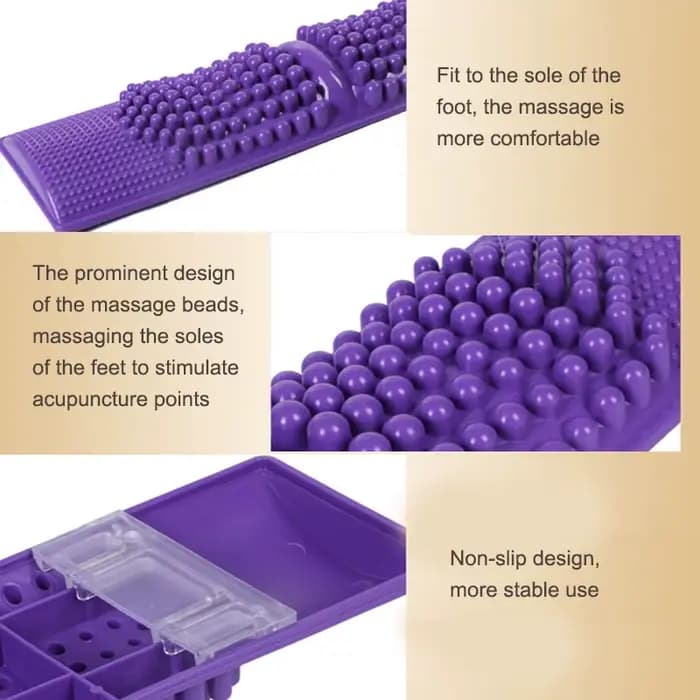 Masseur de pieds tapis de Massage en plastique robuste Portable réflexologie à domicile orteil acupression Relax
