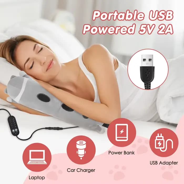  Oreiller chauffant électrique alimenté par USB