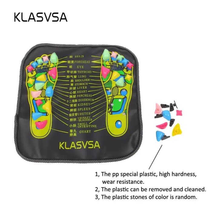 KLASVSA Réflexologie Marche Pierre de massage de Pied Jambe Douleur Soulager Relief