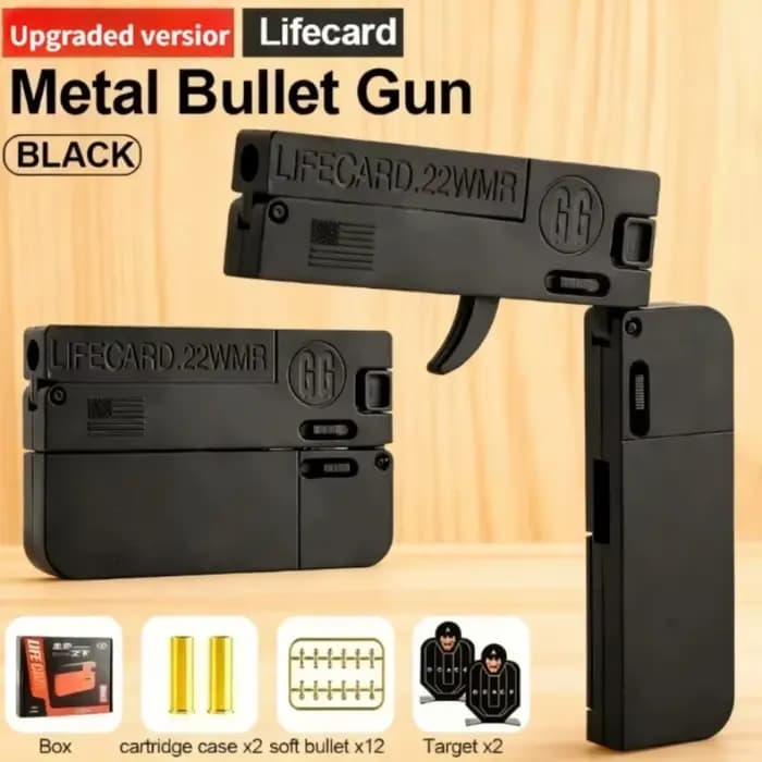 Pistolet jouet pliable en alliage métallique, lanceur de balles souples, modèle de simulation pour collection d'adultes, jeu en extérieur