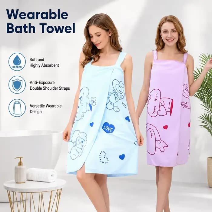 Serviette de bain enveloppante en microfibre douce et velours, peignoir, robe de plage, robe de nuit, pour spa, maison, hôtel, absorbante et portable