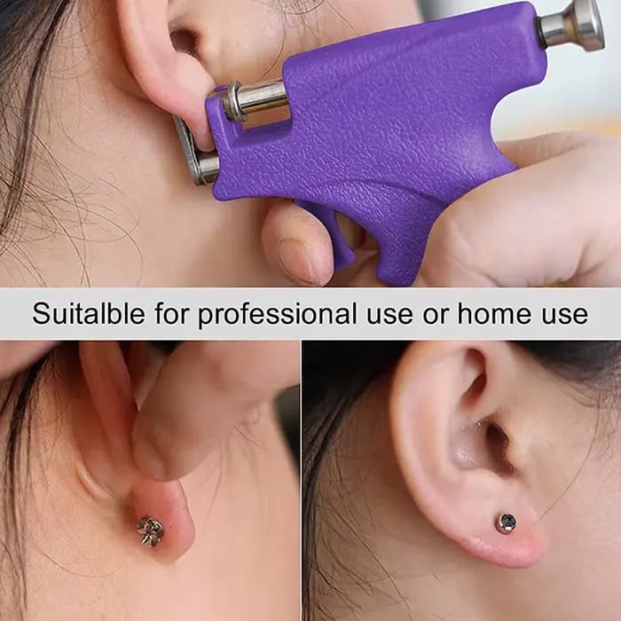 Pistolet de perçage d'oreille professionnel avec goujon d'oreille, kit de machine de bijoux de corps, stérile, antarctique, nombril, hélice
