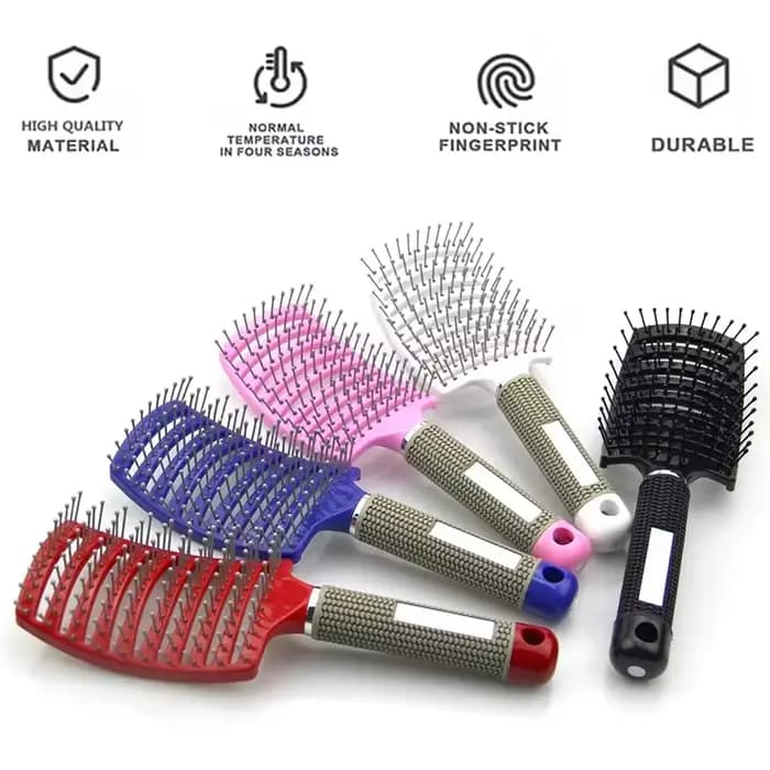 Brosse de Massage du cuir chevelu pour cheveux bouclés humides
