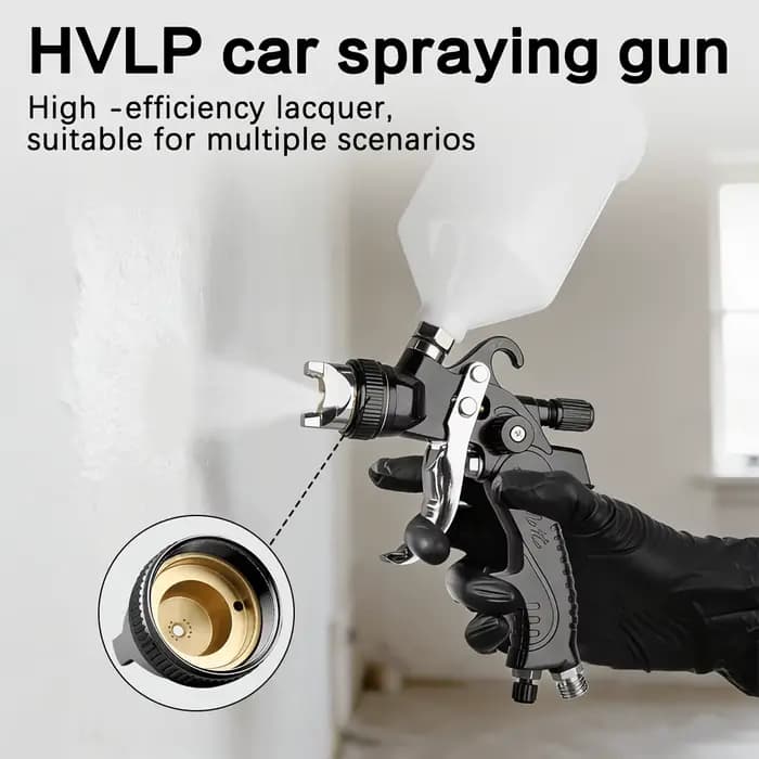 Pistolet de pulvérisation HVLP 1.4/1.7/2.0/2.5mm, pistolet de pulvérisation par gravité, pistolet de pulvérisation portable pour peinture automobile, kit de peinture DIY