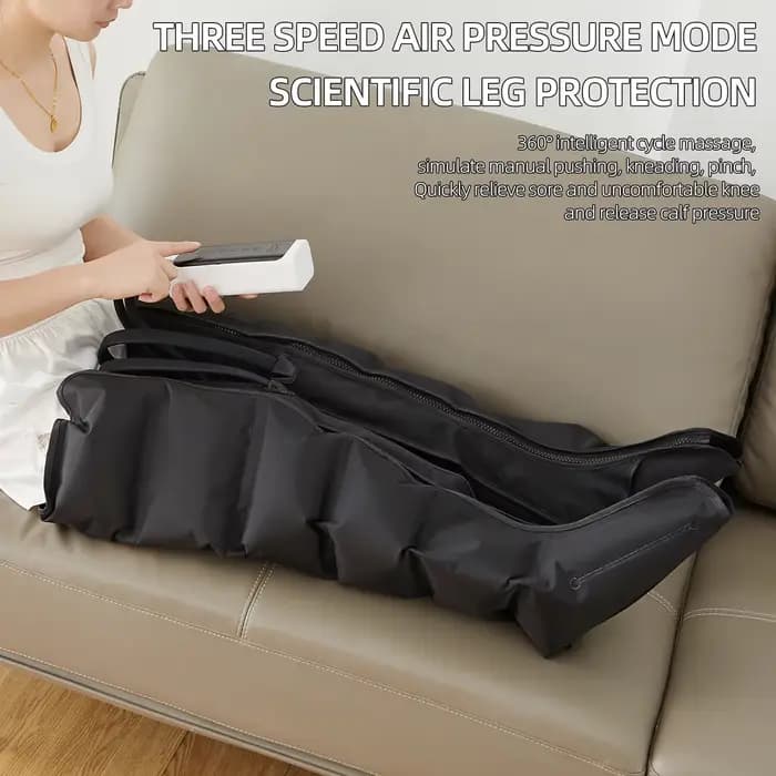 NOUVEAU Massage des jambes à compression d'air 6 bottes pneumatiques à airbag utilisées pour la circulation et la