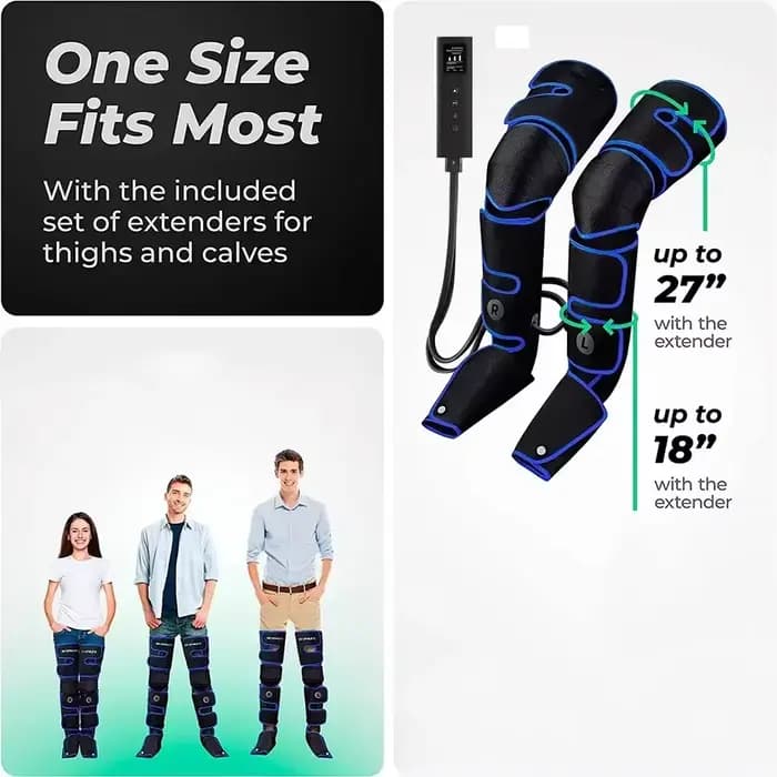 Bottes de massage des jambes à compression d'air – Système de récupération de la circulation de lymphatique