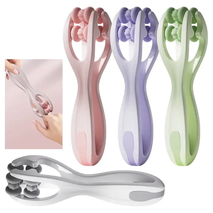 Masseur de doigts portable avec double rouleau ergonomique pour soulager la douleur des mains