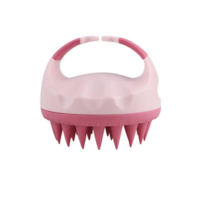 Brosse de massage en silicone pour cuir chevelu