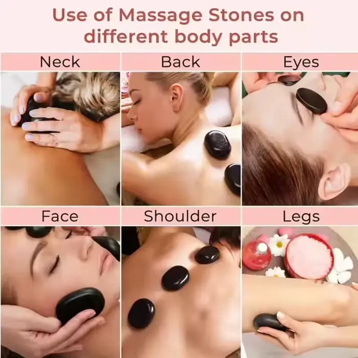 12 pièces pierres de Massage chaudes Rock plus chaud Spa masseurs