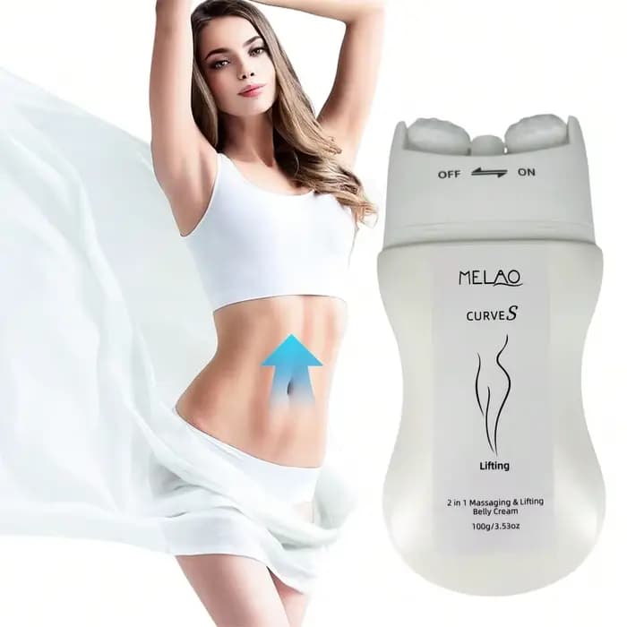 Crème liftante pour le ventre MELAO CURVES 100g avec dispositif de massage