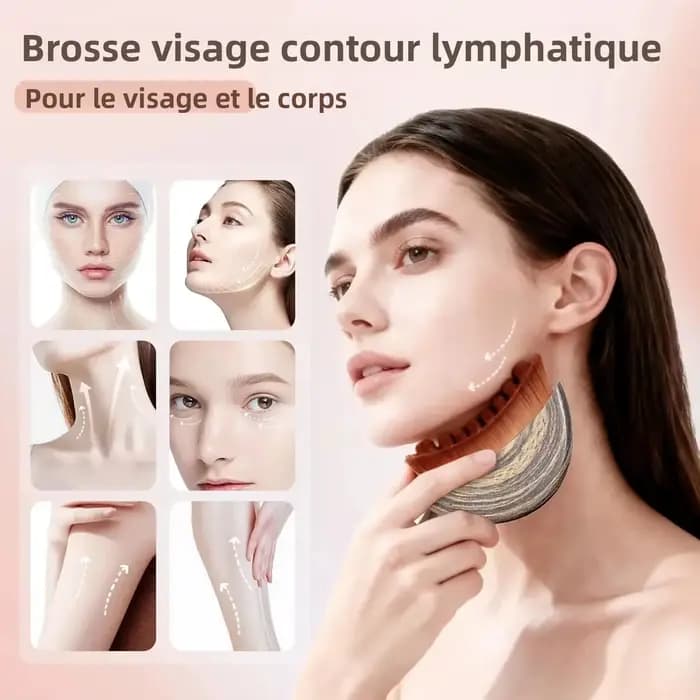 Nouvelle brosse de contour lymphatique pour le visage