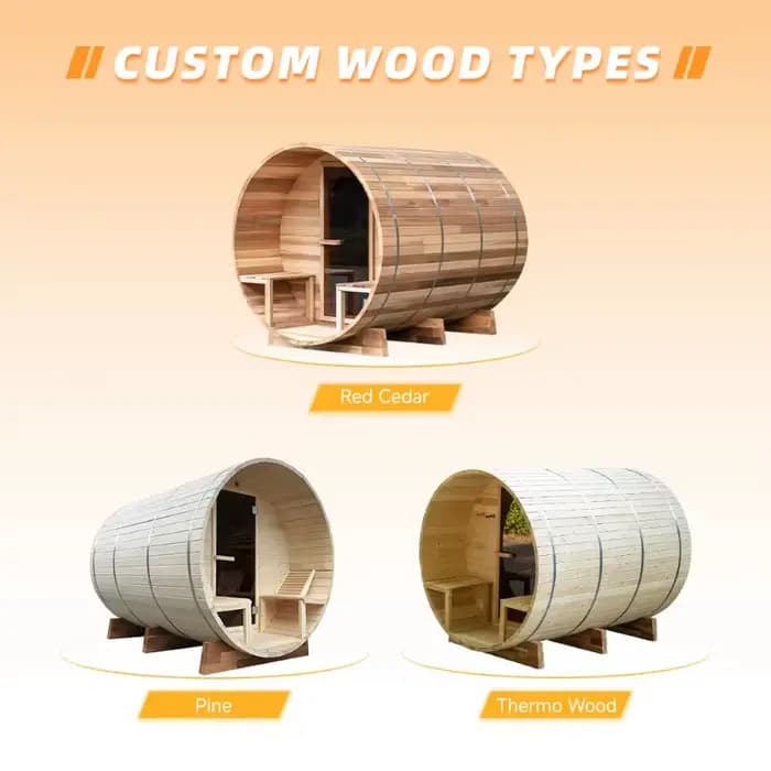 Sauna en bois chauffé à l'extérieur, design personnalisé, nouveau modèle, pour la famille, le spa et la santé