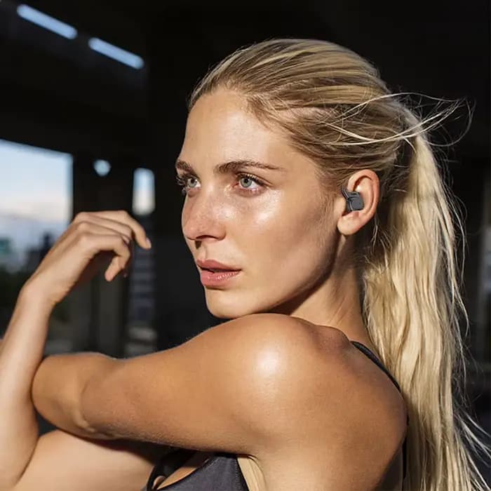 Écouteurs sportifs sans fil BT avec crochets d'oreille, écouteurs intra-auriculaires pour la course VV2