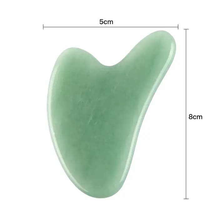 Masseur facial Gua Sha en jade naturel pour le contour lymphatique