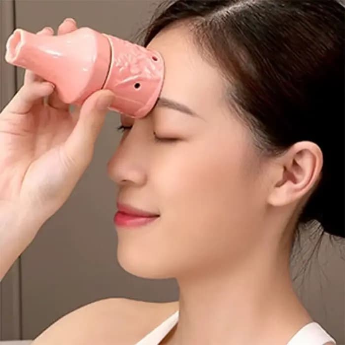 Pot de moxibustion en céramique pour soins du visage chauffants