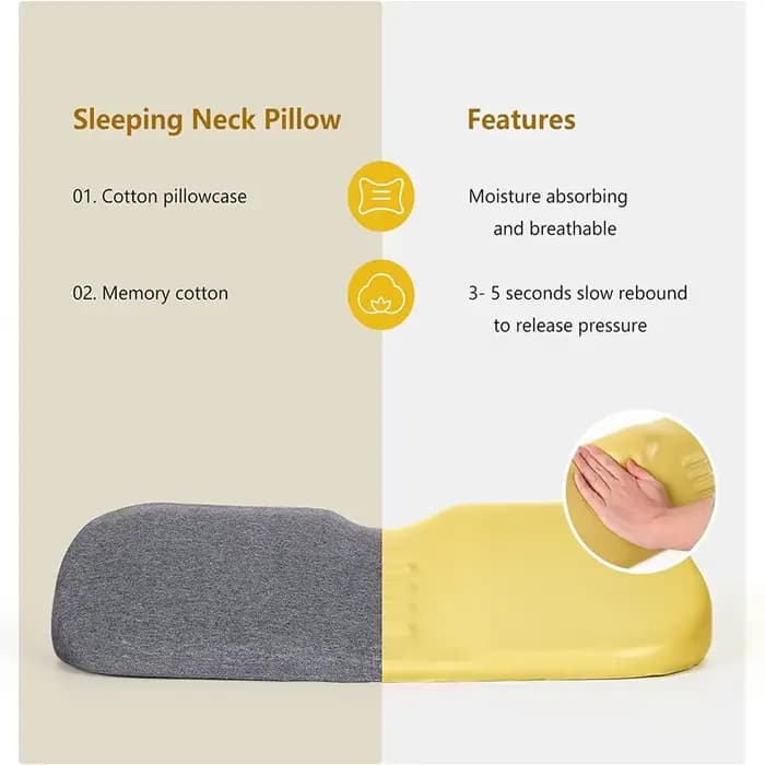 Oreiller cervical, oreiller de contour en mousse à mémoire de forme