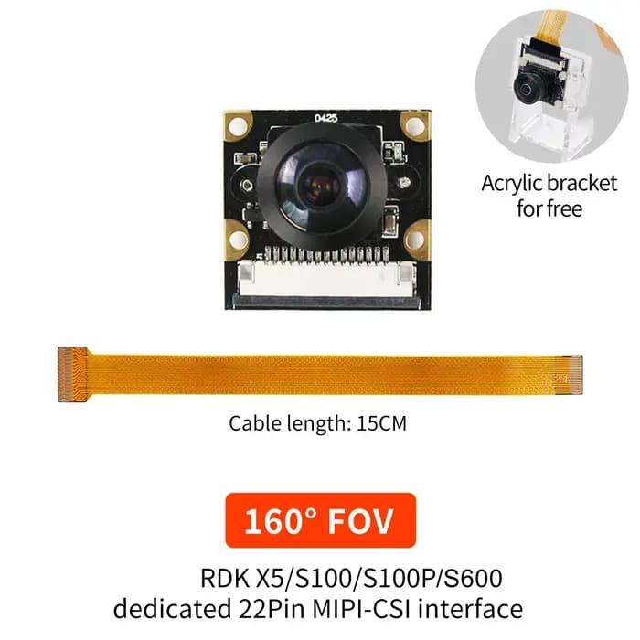 Yahboom – Module de caméra RDK MIPI HD 77/120/160, Angle de champ de vision en option avec Interface CSI pour la reconnaissance robotique AI à monter soi-même