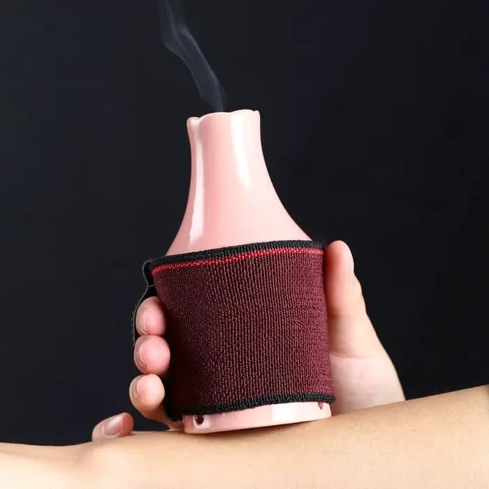 Pot de moxibustion en céramique pour soins du visage chauffants