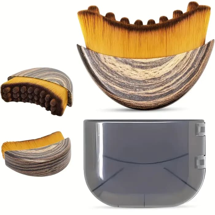 Visage lymphatique 2 pièces-tête ovale et poils souples pour soulager les poches