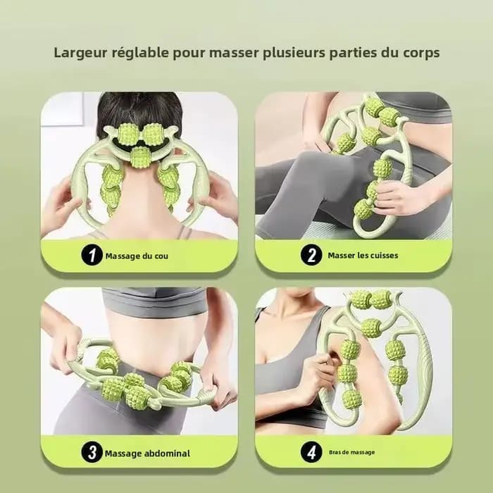 9 Roller Leg Massage Ring Handheld Muscle Relax