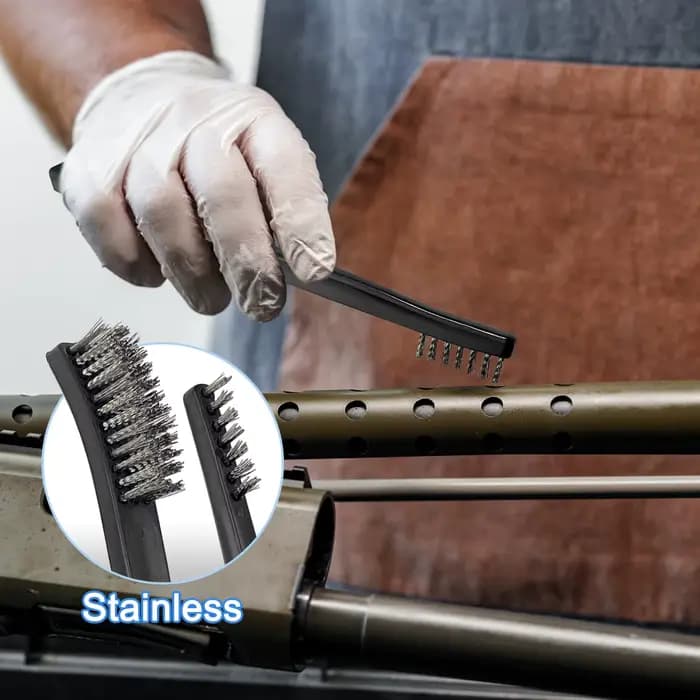 Lot de 5 brosses de nettoyage de pistolet à double extrémité, brosses en nylon et en fil de laiton, kit universel de nettoyage d'armes à feu, accessoires de chasse