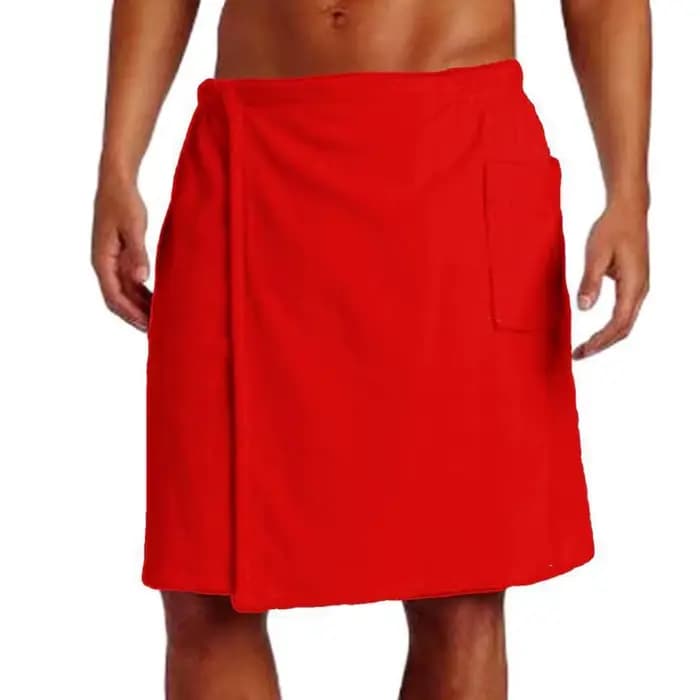Serviette de bain enveloppante pour homme avec poche, fermeture réglable, en tissu éponge doux, idéale pour la douche, le spa, la gym, le sauna et la maison