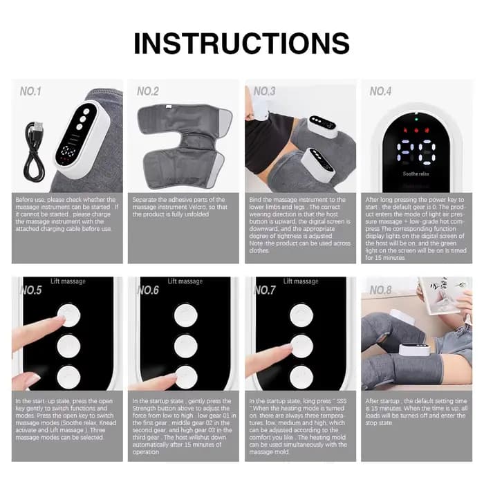 Ohio eur électrique à compression d'air pour les jambes