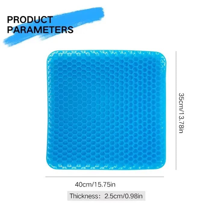 Coussin rafraîchissant en gel pour l'été, idéal pour les longues périodes assises sans fatigue, pour siège de voiture, coussin de siège souple, pour le bureau, tabouret domestique, assise confortable.