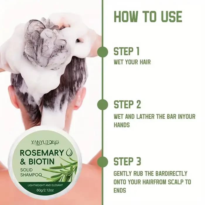 Shampoing solide au romarin : soin du cuir chevelu