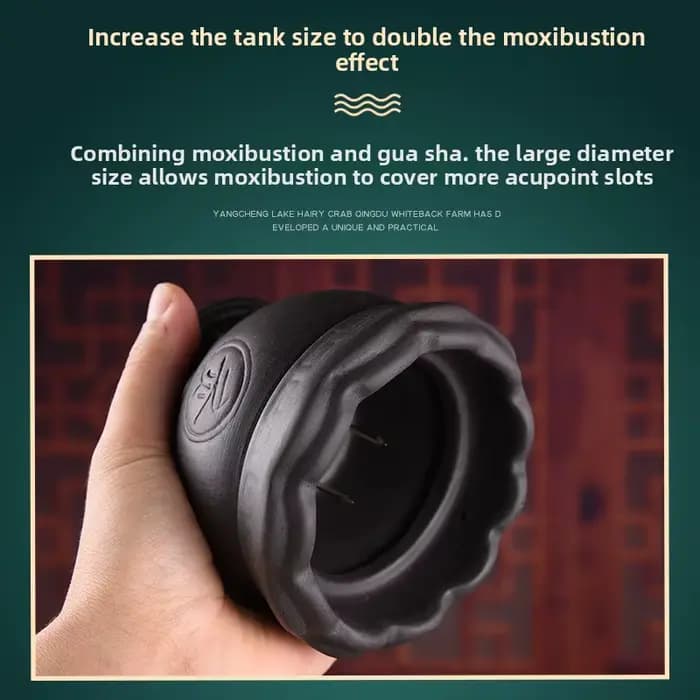 Ensemble de ventouses Zisha Fire Dragon – Outil Moxa et Gua Sha résistant à la chaleur avec motif Lotus