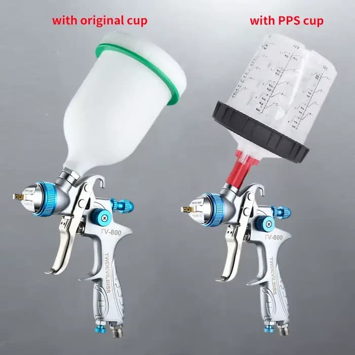 HVLP pistolet à peinture en aérosol pistolet de peinture de voiture alimentation par gravité désinfectant de peinture aérographe automobile pulvérisateurs de peinture avec tasse de peinture Isposable
