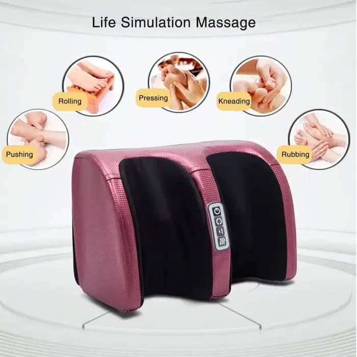 Masseur de pieds électrique Shiatsu pétrissage des tissus profonds détendre rouleau chauffant soulagement de la douleur des mollets Fatigue Muscles vibrateur Machine santé