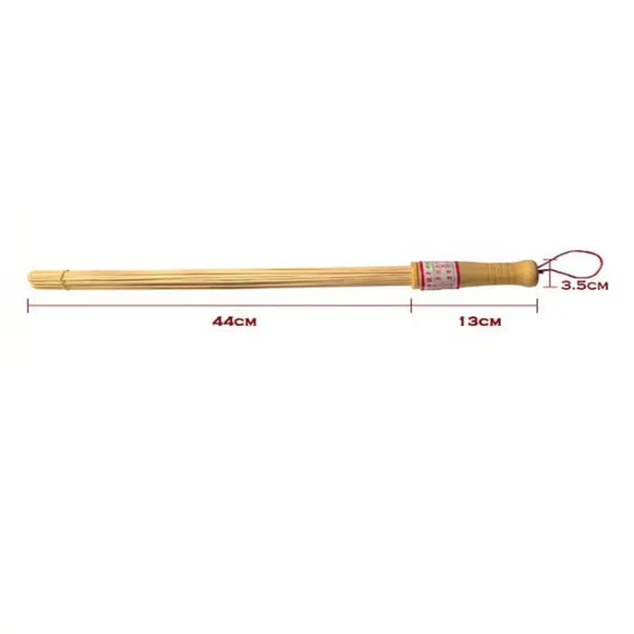 1 bâton de massage portable en bambou pour fitness et relaxation