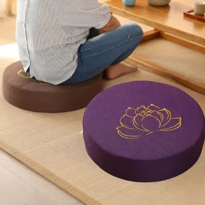 Coussin de méditation en lin 40x6 cm