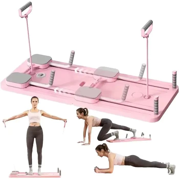 Planche de Pilates professionnelle portable et pliable 5-en-1 pour exercices abdominaux