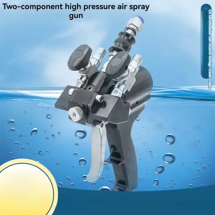 Pistolet de pulvérisation de mousse de polyuréthane, pistolet à mousse pneumatique à deux composants en matériau noir et blanc à haute pression, isolation de stockage au froid P2