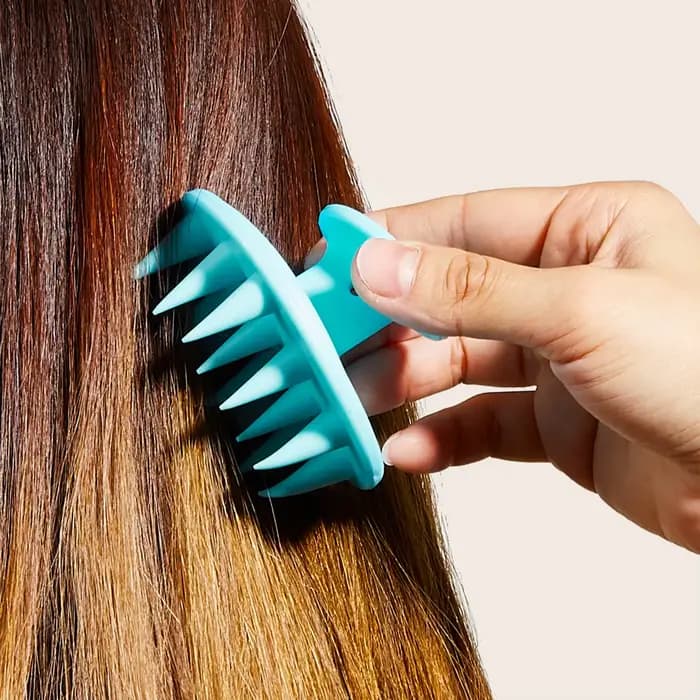 Brosse de Massage du cuir chevelu en Silicone