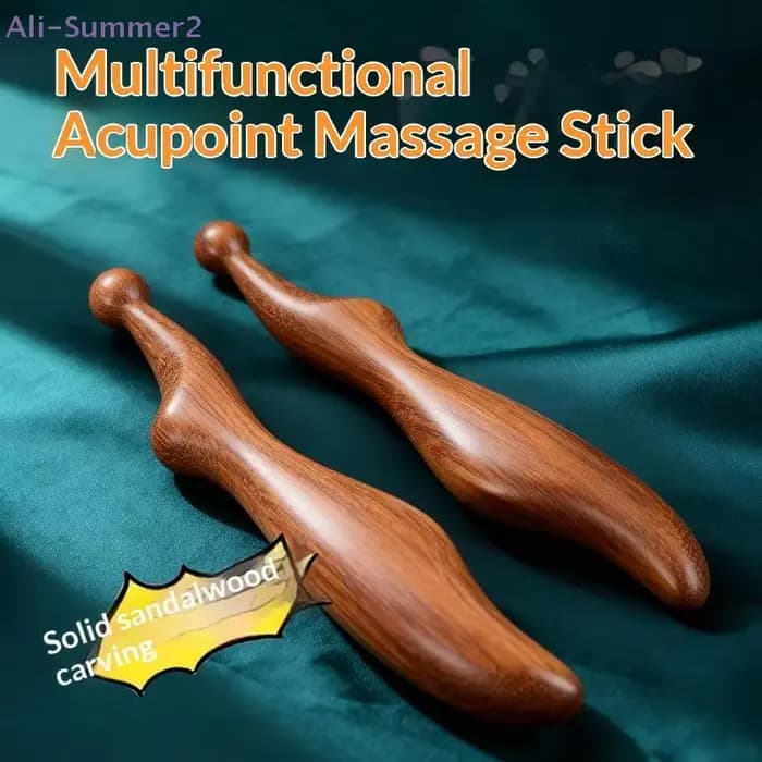 Bâton de massage en bois de santal pour thérapie corporelle