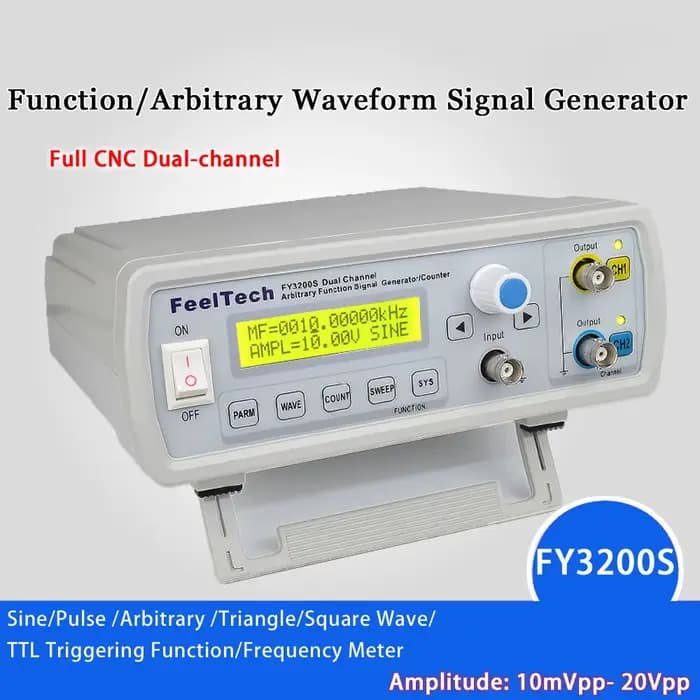 Générateur de fonction numérique DDS double canal 12Bits 250MSa/s onde sinusoïdale 24MHz forme d'onde arbitraire/générateur de Signal de fréquence d'impulsion