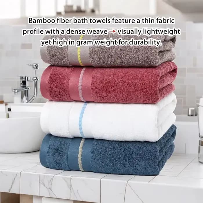 Serviette de bain extra large 90x180cm - Fibre de bambou de qualité supérieure
