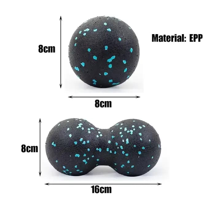 EPP 8cm boules d'arachide Massage corporel balle de Fascia haute densité Relaxation musculaire crosse Fitness Yoga boule de Myofascia soulager la douleur