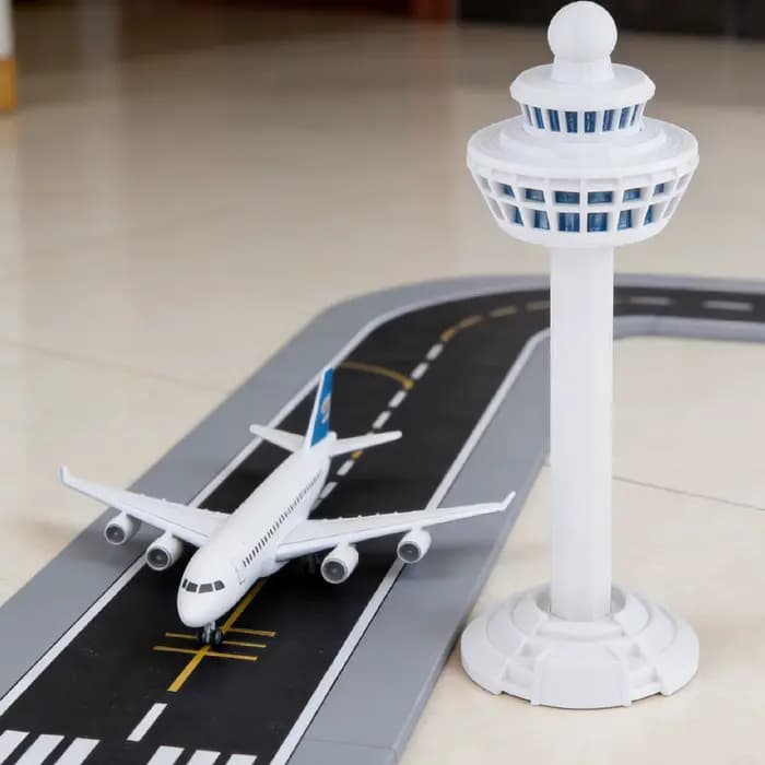 Modèle de tour d'aéroport à l'échelle 1:400, modèle de scène d'aéroport de simulation, modèle de décoration de diorama de loisir de bricolage, modèle de bâtiment d'aéroport