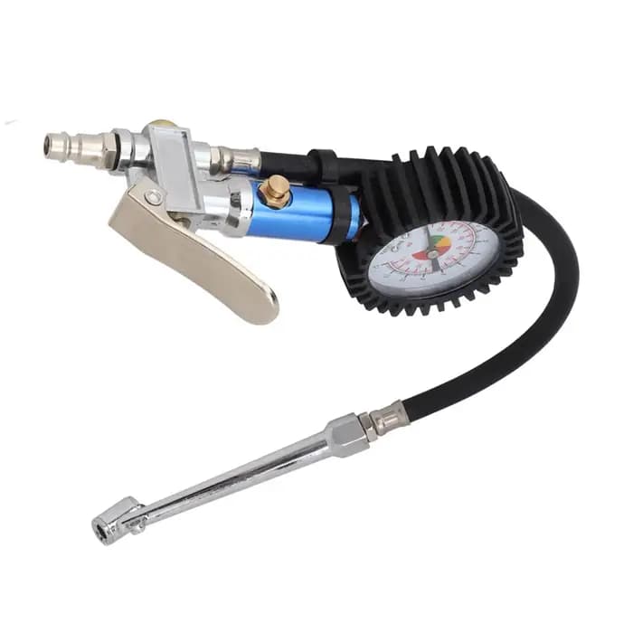 Pistolet de gonflage pour pneus, jauge de gonflage, pompe, 12 gonfleurs de pneus auto-serrables avec manomètre d'air et connecteur d'air rapide