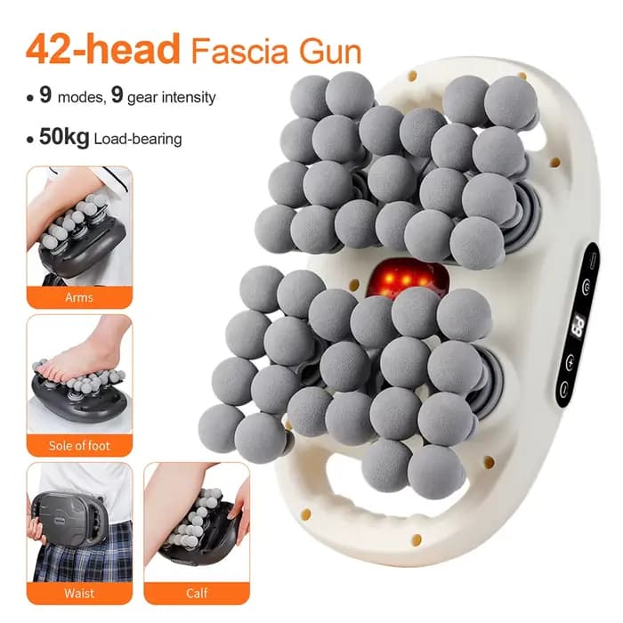 Pistolet de massage corporel à 42 têtes, vibrations à haute fréquence, pistolet de fascia, masseur pour le dos, la taille, les cuisses, le cou, les épaules, masseur musculaire